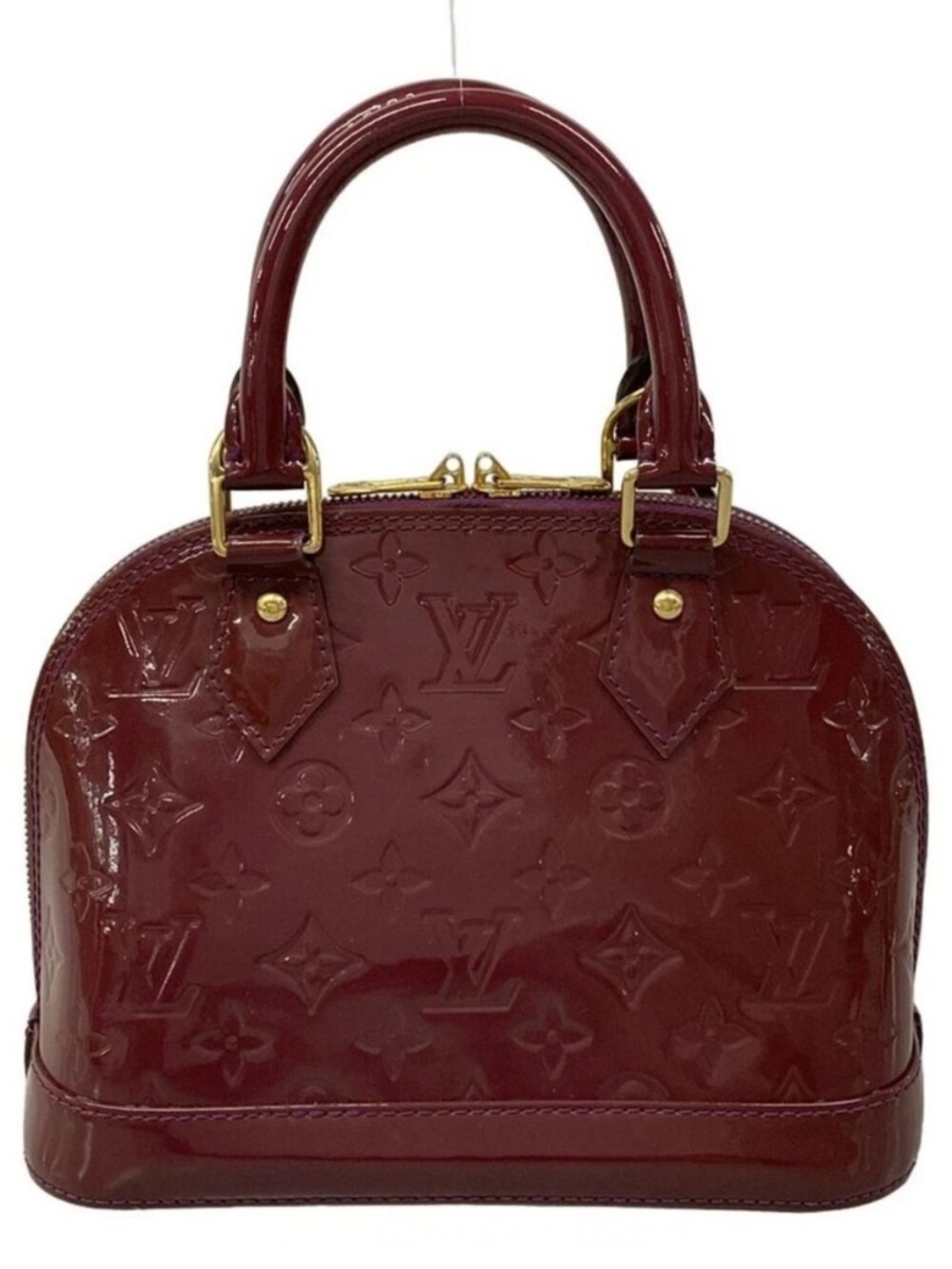 Private Label Burgundy Patent Satchel, Gold Hardware, Louis Vuitton, monogram,LV